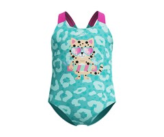Speedo PLACEM PRINT SWIMSUIT GRN/PIN