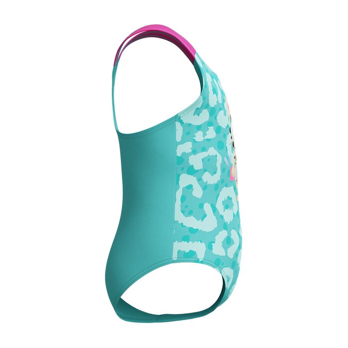 Speedo PLACEM PRINT SWIMSUIT GRN/PIN