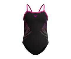 Speedo ECO PLAST PLAC THINSTR MUSCLEB BLA/PIN