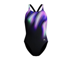 Speedo END+ FL PLACEM PRINT POWERB BLA/PUR