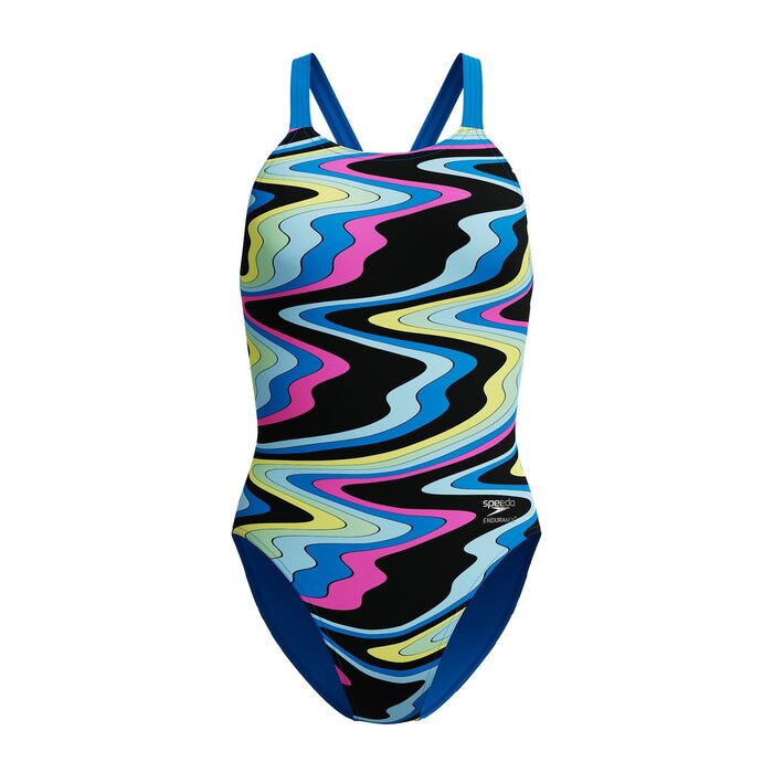 Speedo END+ FL PRINT LEADERB BLU/PIN