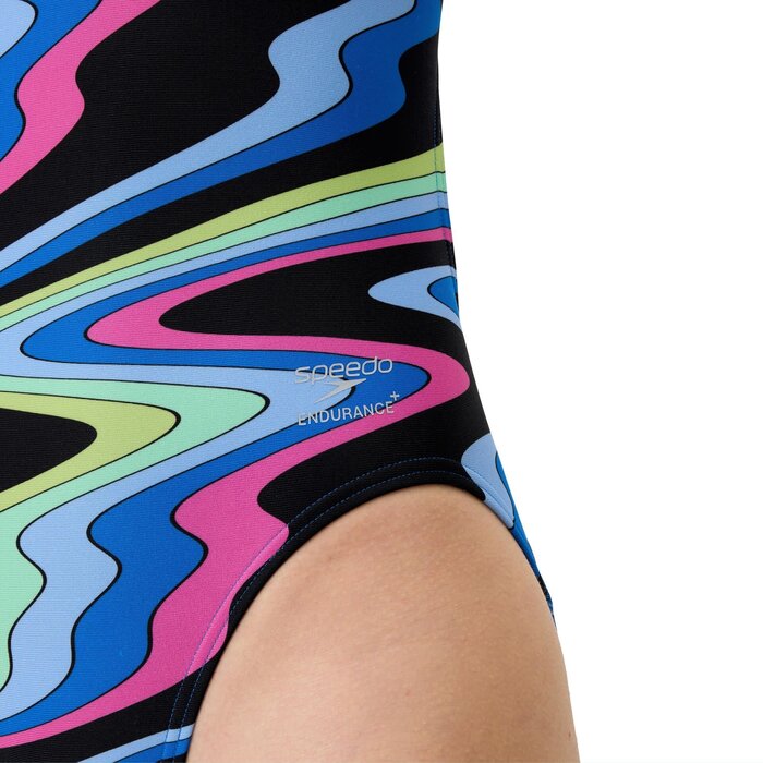 Speedo END+ FL PRINT LEADERB BLU/PIN