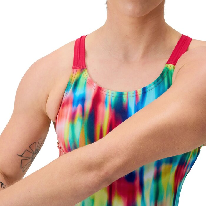 Speedo END+ FL PRINT LEADERB RED/YEL