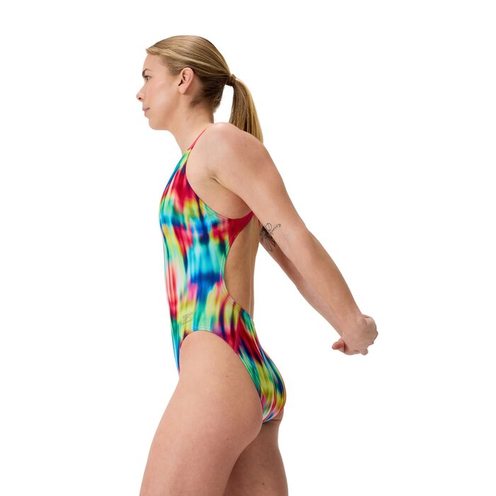 Speedo ECO+ FL PRINT LEADERB RED/YEL