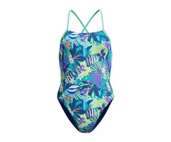 Speedo END+ FL PRINT TIE BACK BLU/GRN