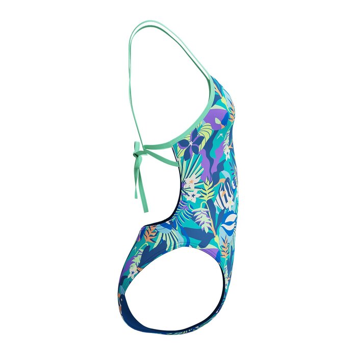 Speedo END+ FL PRINT TIE BACK BLU/GRN