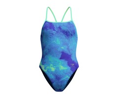 Speedo END+ FL PRINT TURNB BLU/GRN