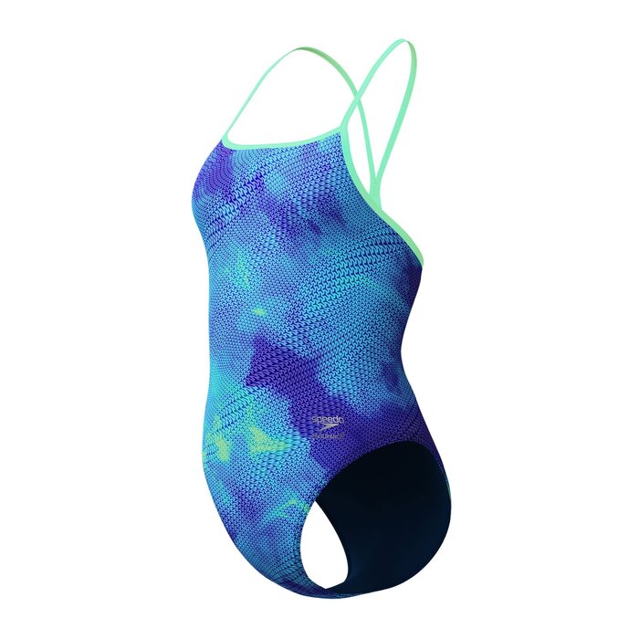Speedo END+ FL PRINT TURNB BLU/GRN