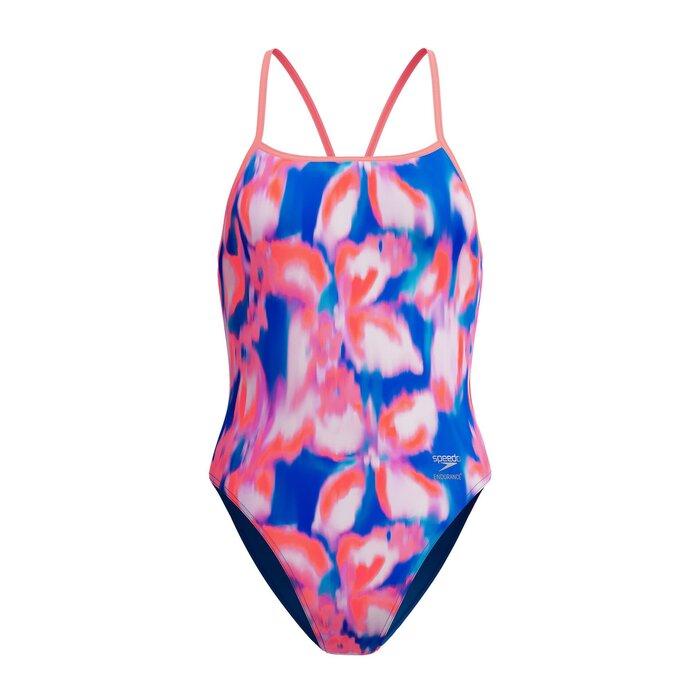 Speedo END+ FL PRINT TURNB BLU/ORA