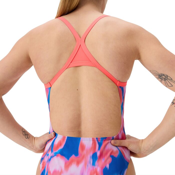 Speedo END+ FL PRINT TURNB BLU/ORA