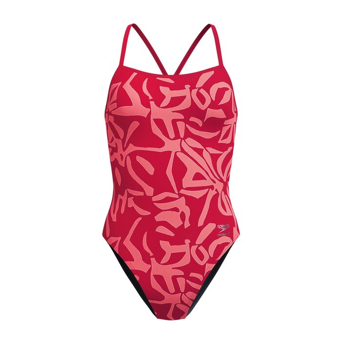 Speedo ECO+ FL PRINT V-BACK 2.0 RED/ORA