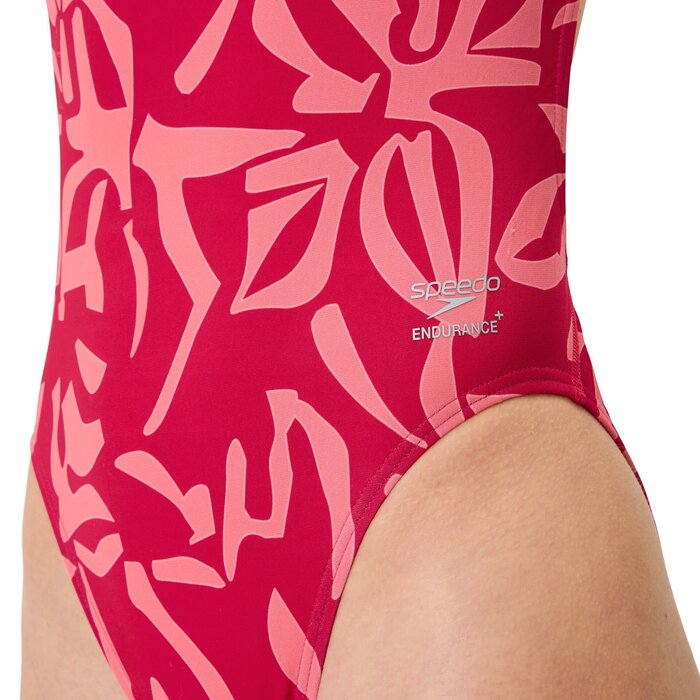 Speedo ECO+ FL PRINT V-BACK 2.0 RED/ORA