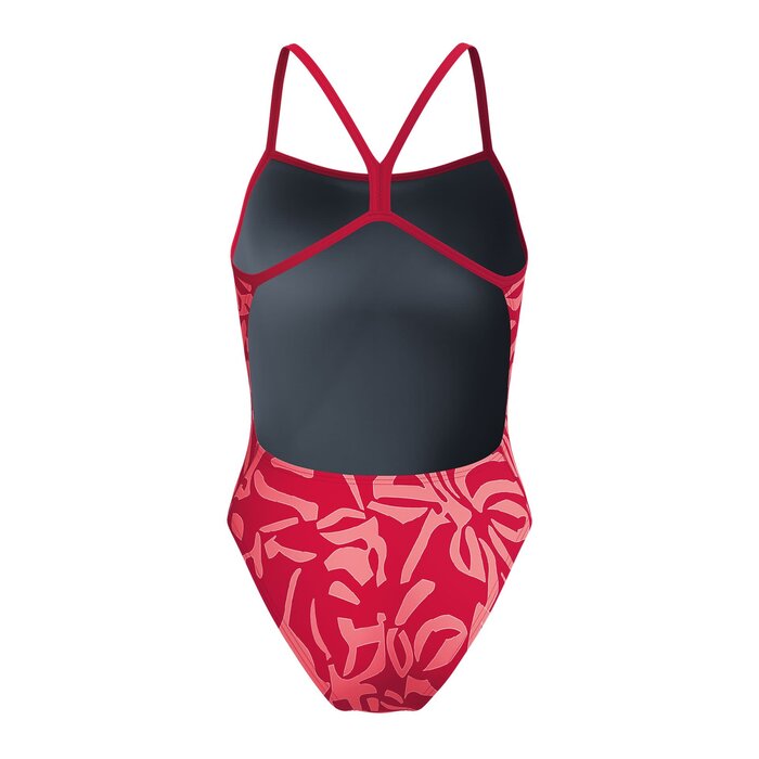 Speedo END+ FL PRINT V-BACK 2.0 RED/ORA