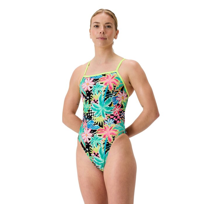 Speedo ECO+ FL PRINT V-BACK 2.0 YEL/GRN