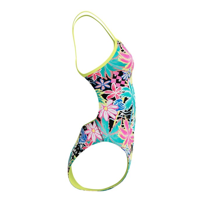 Speedo END+ FL PRINT V-BACK 2.0 YEL/GRN