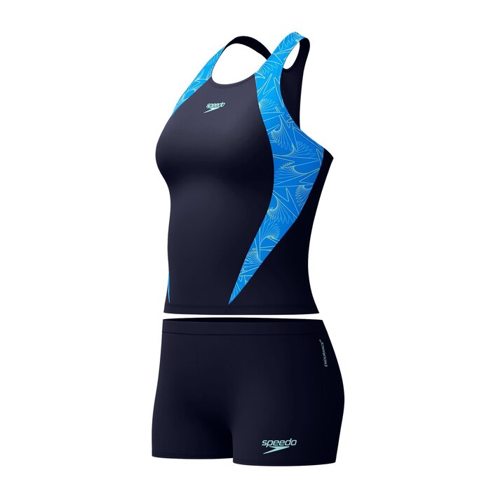 Speedo END+ HYPERBOOM TANKINI NAV/BLU