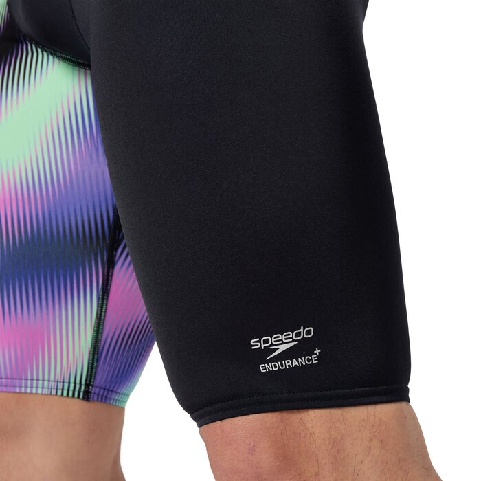 Speedo END+ ML ONE-LEG PRINT JAM BLA/PUR