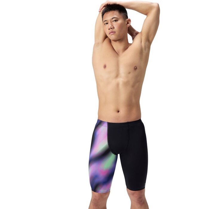 Speedo END+ ML ONE-LEG PRINT JAM BLA/PUR