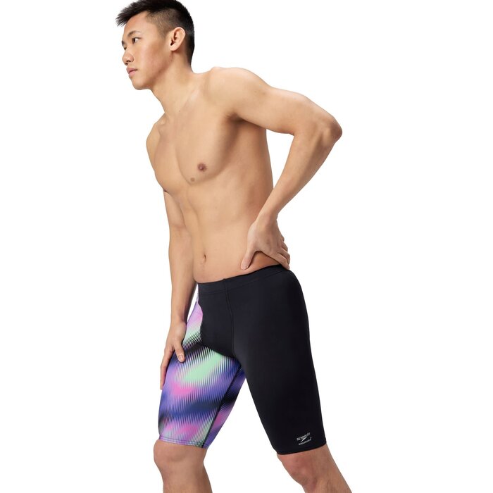Speedo END+ ML ONE-LEG PRINT JAM BLA/PUR