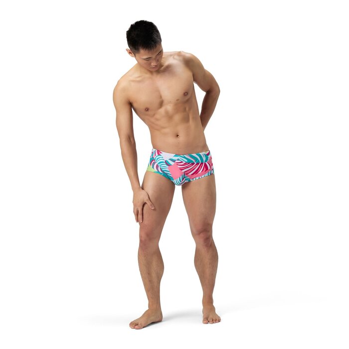 Speedo END+ ML PRINT 13.5CM BRIEF GRN/PIN