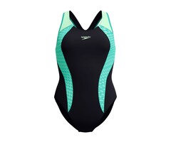 Speedo END+ PLACEM LANEBACK BLA/GRN