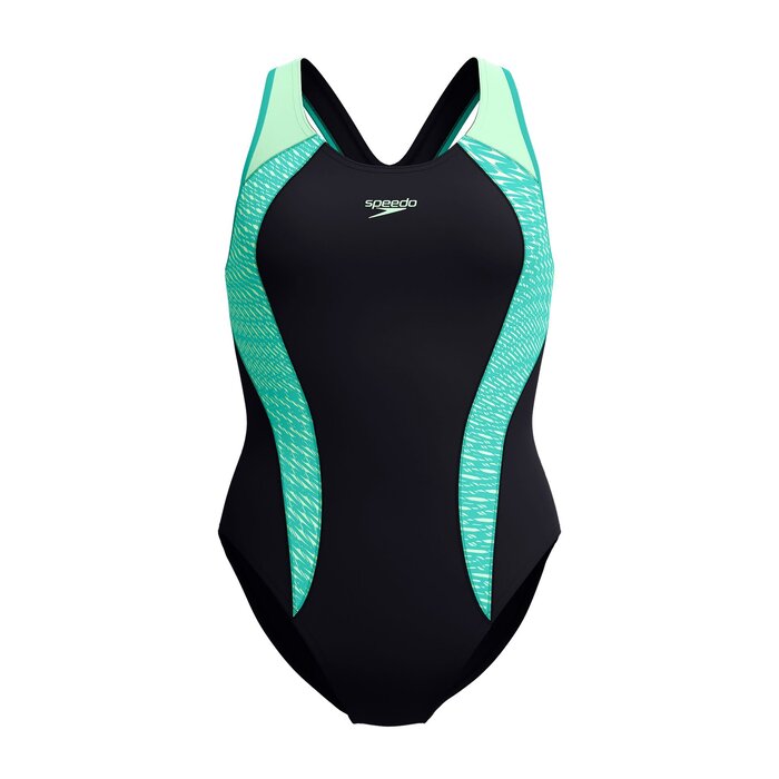 Speedo END+ PLACEM LANEBACK BLA/GRN