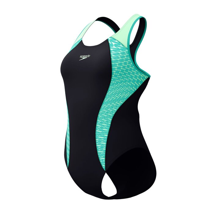 Speedo END+ PLACEM LANEBACK BLA/GRN