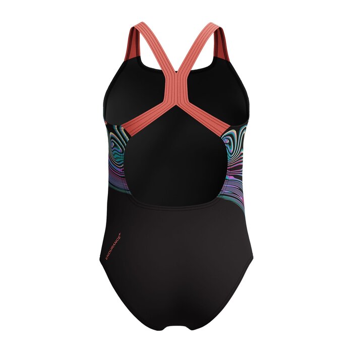 Speedo END+ PRINT PLACEM POWERB BLA/RED