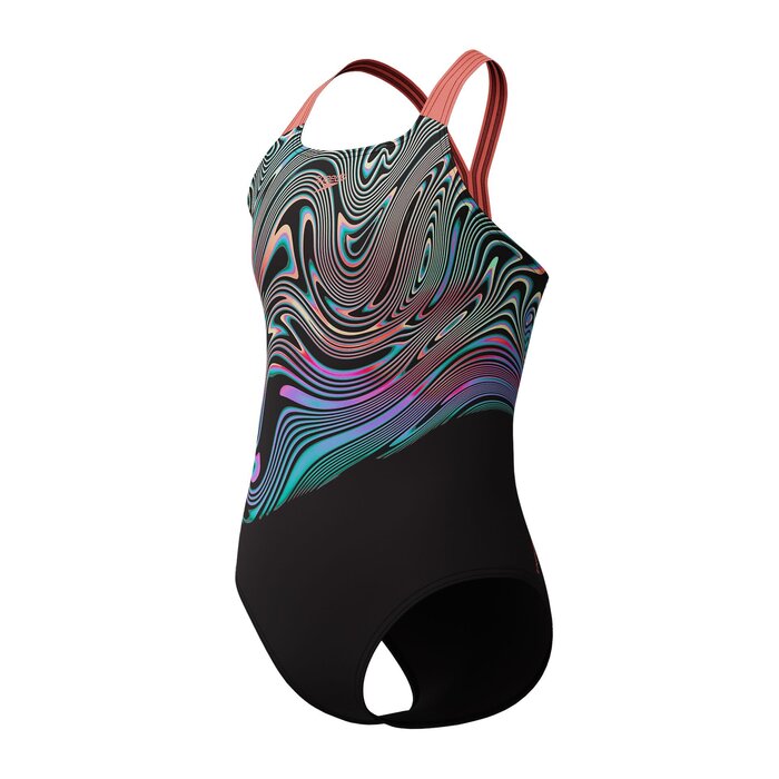 Speedo ECO+ PRINT PLACEM POWERB BLA/RED