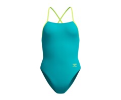 Speedo ECO+ SOLID TIE-BACK 1P GRN/YEL