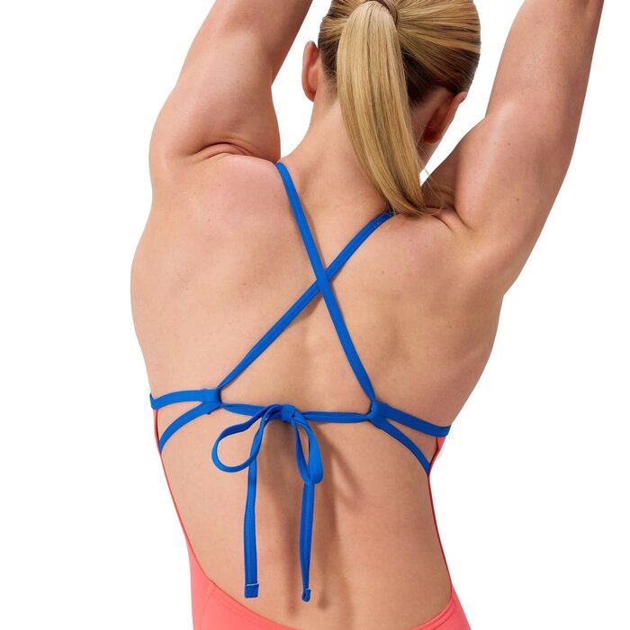 Speedo END+ SOLID TIE-BACK 1P ORA/BLU