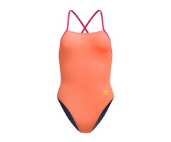 Speedo ECO+ SOLID TIE-BACK 1P ORA/RED