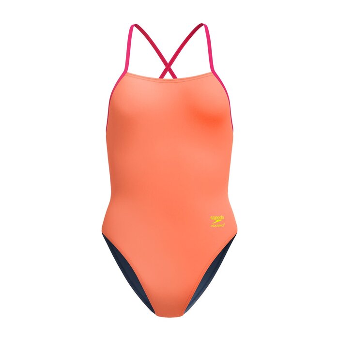 Speedo END+ SOLID TIE-BACK 1P ORA/RED