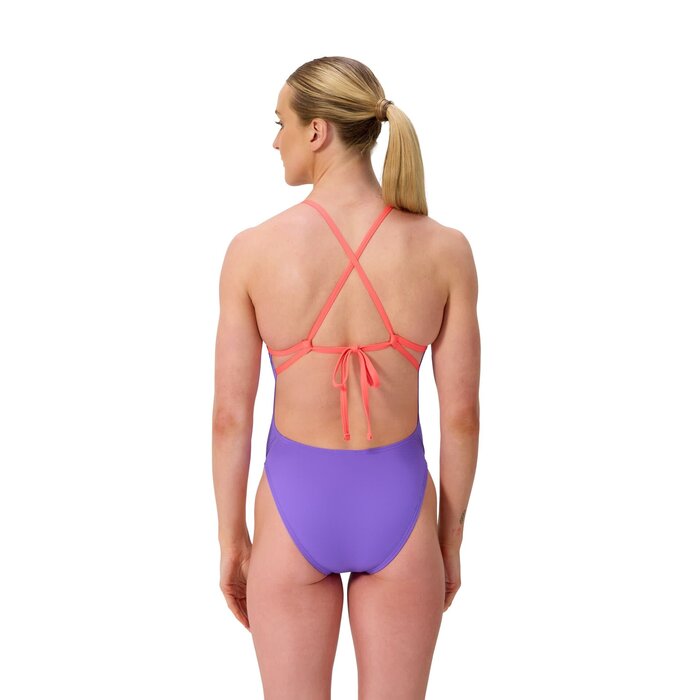 Speedo END+ SOLID TIE-BACK 1P PUR/ORA