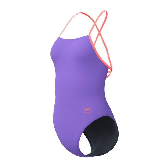 Speedo END+ SOLID TIE-BACK 1P PUR/ORA