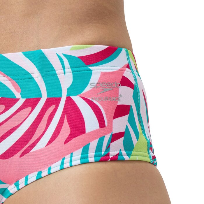 Speedo END+ ML PRINT 13.5CM BRIEF GRN/PIN