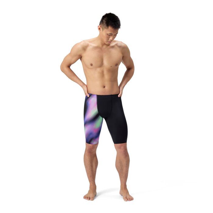 Speedo END+ ML ONE-LEG PRINT JAM BLA/PUR