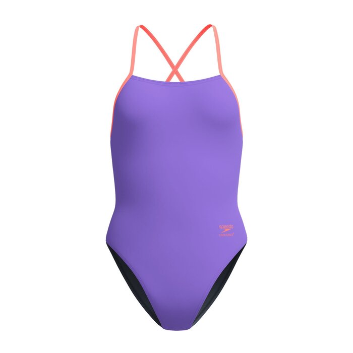 Speedo END+ SOLID TIE-BACK 1P PUR/ORA