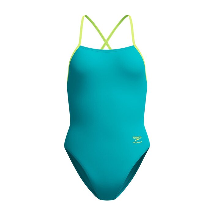 Speedo ECO+ SOLID TIE-BACK 1P GRN/YEL