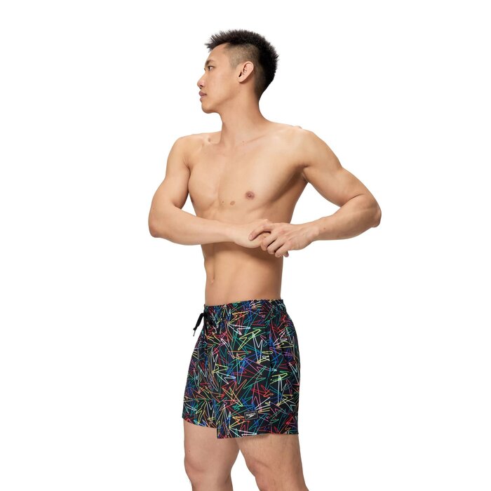 Speedo PRINT RED EDGE VOLLEY 14 BLA/RED