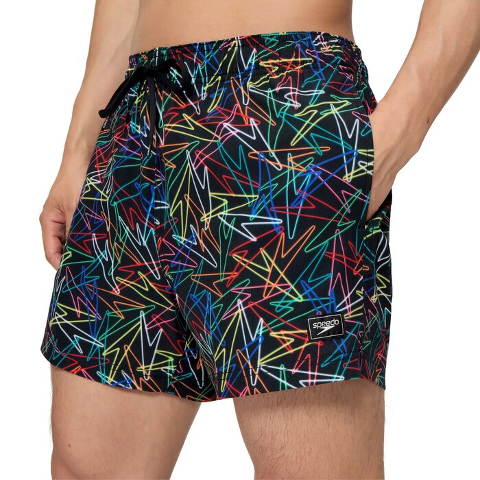 Speedo PRINT RED EDGE VOLLEY 14 BLA/RED