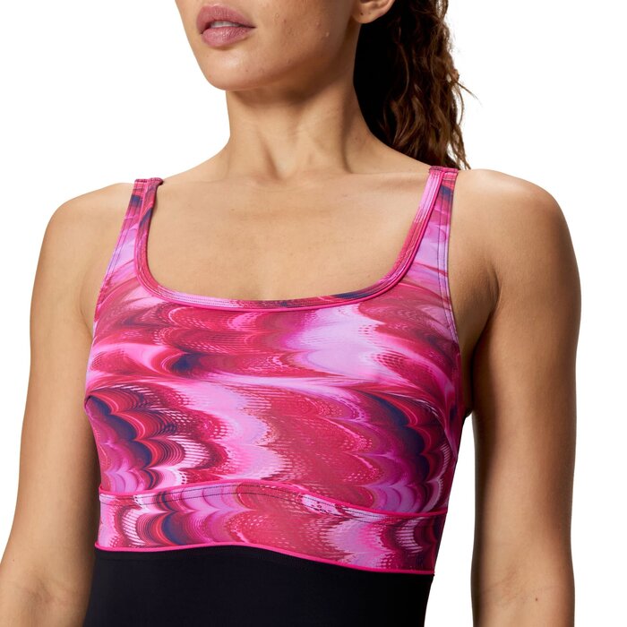Speedo PRINT CONTOUR ECLIPSE 1P BLA/PIN
