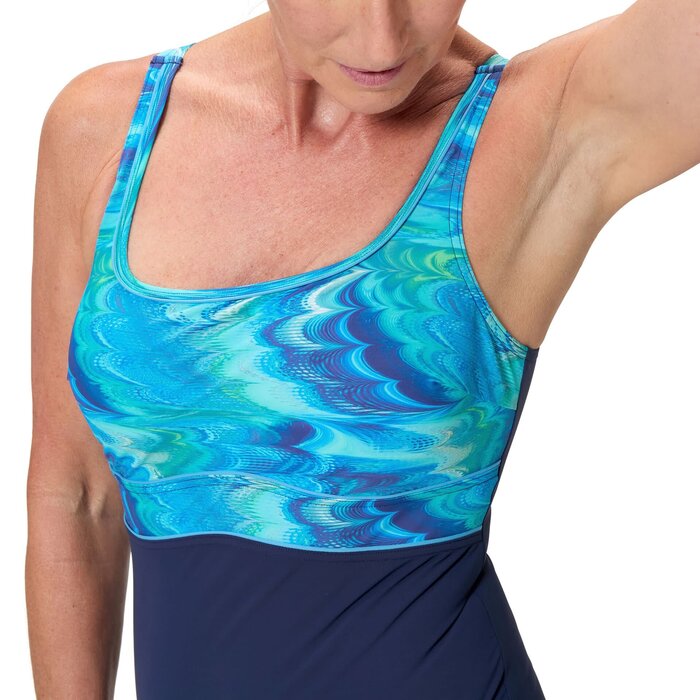 Speedo PRINT CONTOUR ECLIPSE 1P NAV/BLU
