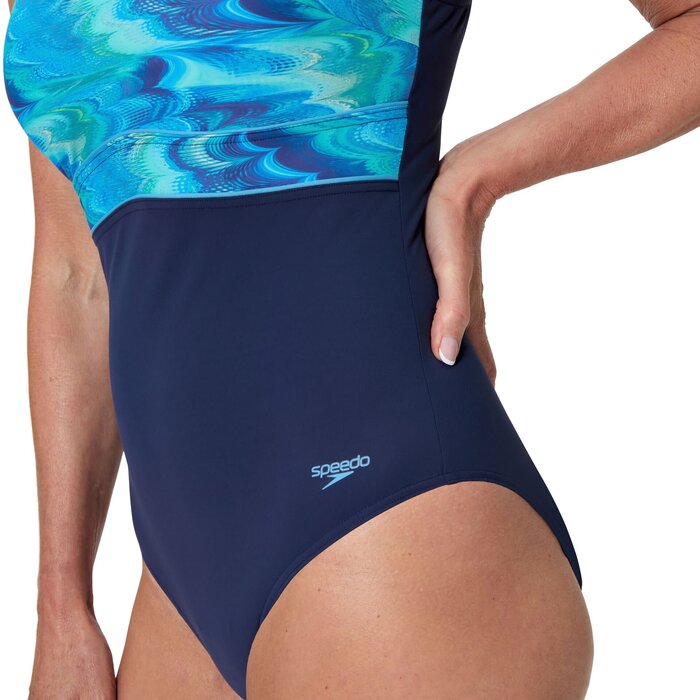 Speedo PRINT CONTOUR ECLIPSE 1P NAV/BLU