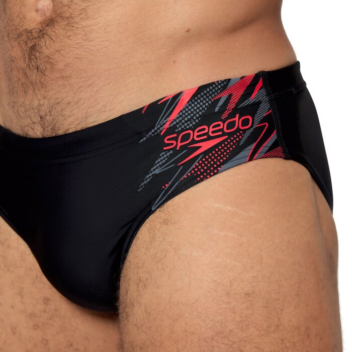 Speedo MEDLEY LOGO BRIEF 7CM BLA/RED