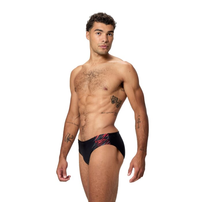 Speedo MEDLEY LOGO BRIEF 7CM BLA/RED