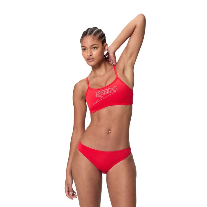 Speedo END+ LOGO THIN STRAP 2P RED/WHI
