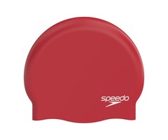 Speedo MOULDED SIL CAP RED P12