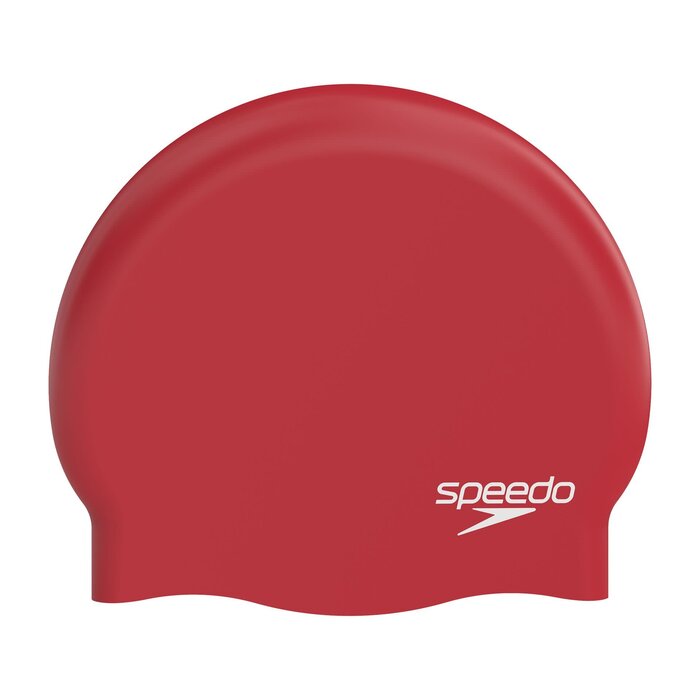 Speedo MOULDED SIL CAP RED P12