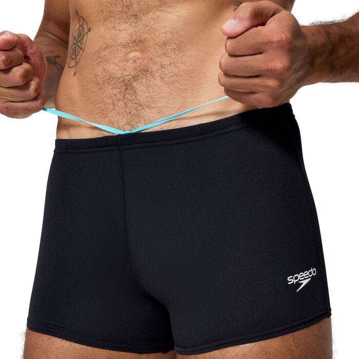 Speedo END+ LOGO AQSH BLA/WHI